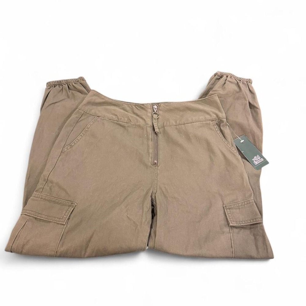 Wild Fable Women Olive Green Cargo Jogger Pants High Rise Utility Size 6 NWT